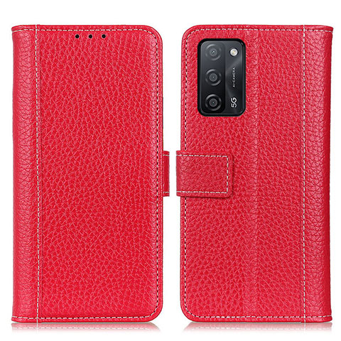 Custodia Portafoglio In Pelle Cover con Supporto M14L per Oppo A53s 5G Rosso