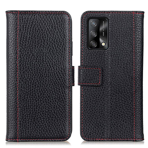 Custodia Portafoglio In Pelle Cover con Supporto M14L per Oppo F19s Nero