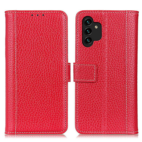 Custodia Portafoglio In Pelle Cover con Supporto M14L per Samsung Galaxy A13 4G Rosso