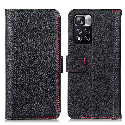 Custodia Portafoglio In Pelle Cover con Supporto M14L per Xiaomi Mi 11i 5G (2022) Nero