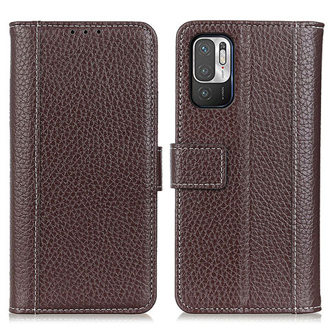 Custodia Portafoglio In Pelle Cover con Supporto M14L per Xiaomi Redmi Note 11 SE 5G Marrone