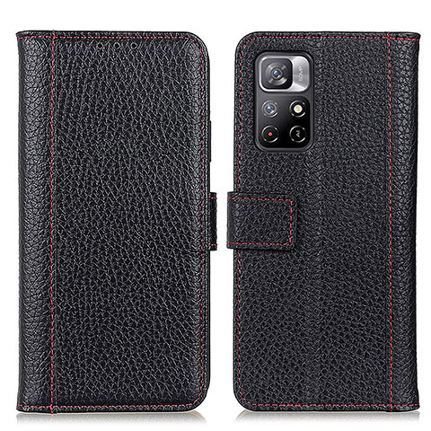 Custodia Portafoglio In Pelle Cover con Supporto M14L per Xiaomi Redmi Note 11T 5G Nero