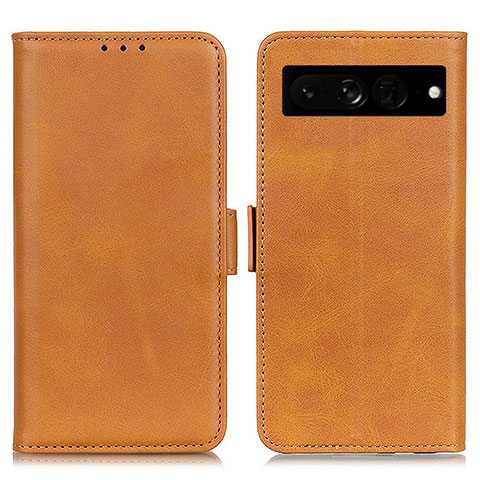 Custodia Portafoglio In Pelle Cover con Supporto M15L per Google Pixel 7 Pro 5G Marrone Chiaro