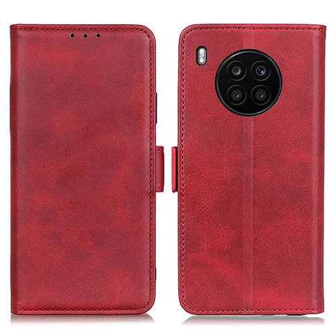 Custodia Portafoglio In Pelle Cover con Supporto M15L per Huawei Honor 50 Lite Rosso