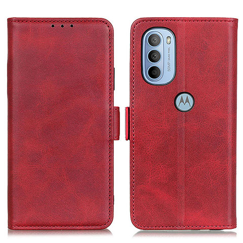 Custodia Portafoglio In Pelle Cover con Supporto M15L per Motorola Moto G41 Rosso