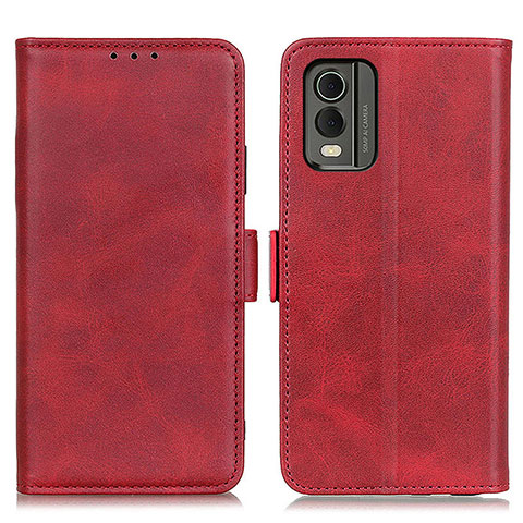 Custodia Portafoglio In Pelle Cover con Supporto M15L per Nokia C32 Rosso