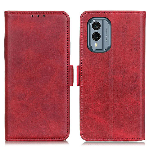 Custodia Portafoglio In Pelle Cover con Supporto M15L per Nokia X30 5G Rosso