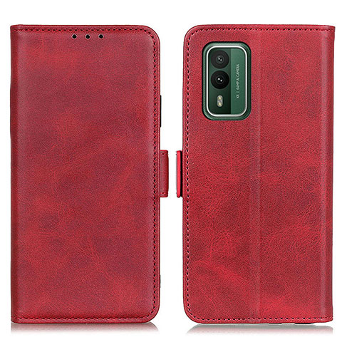 Custodia Portafoglio In Pelle Cover con Supporto M15L per Nokia XR21 Rosso