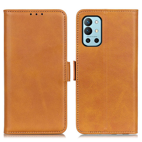 Custodia Portafoglio In Pelle Cover con Supporto M15L per OnePlus 9R 5G Marrone Chiaro