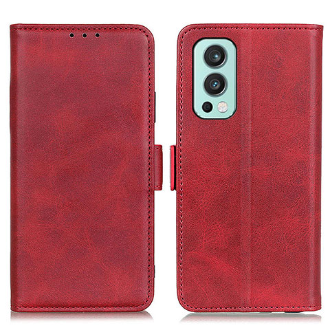 Custodia Portafoglio In Pelle Cover con Supporto M15L per OnePlus Nord 2 5G Rosso