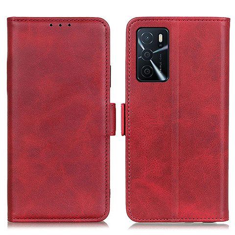 Custodia Portafoglio In Pelle Cover con Supporto M15L per Oppo A16 Rosso