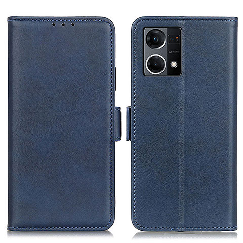 Custodia Portafoglio In Pelle Cover con Supporto M15L per Oppo F21 Pro 4G Blu