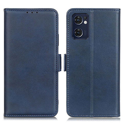 Custodia Portafoglio In Pelle Cover con Supporto M15L per Oppo Find X5 Lite 5G Blu