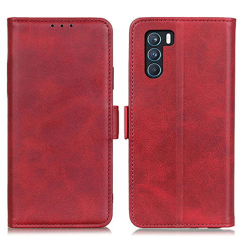 Custodia Portafoglio In Pelle Cover con Supporto M15L per Oppo K9 Pro 5G Rosso