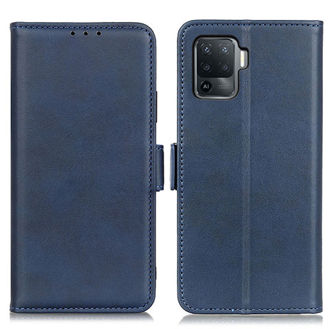 Custodia Portafoglio In Pelle Cover con Supporto M15L per Oppo Reno5 F Blu