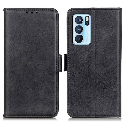 Custodia Portafoglio In Pelle Cover con Supporto M15L per Oppo Reno6 Pro 5G India Nero