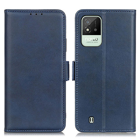 Custodia Portafoglio In Pelle Cover con Supporto M15L per Realme C11 (2021) Blu