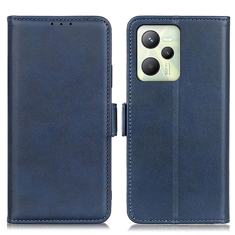 Custodia Portafoglio In Pelle Cover con Supporto M15L per Realme C35 Blu