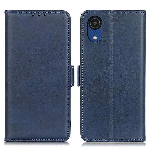 Custodia Portafoglio In Pelle Cover con Supporto M15L per Samsung Galaxy A03 Core Blu