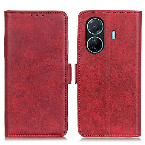 Custodia Portafoglio In Pelle Cover con Supporto M15L per Vivo iQOO Z6 Pro 5G Rosso