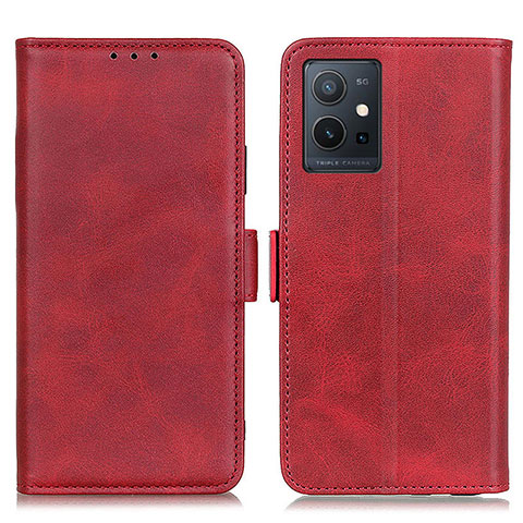 Custodia Portafoglio In Pelle Cover con Supporto M15L per Vivo Y55s 5G Rosso