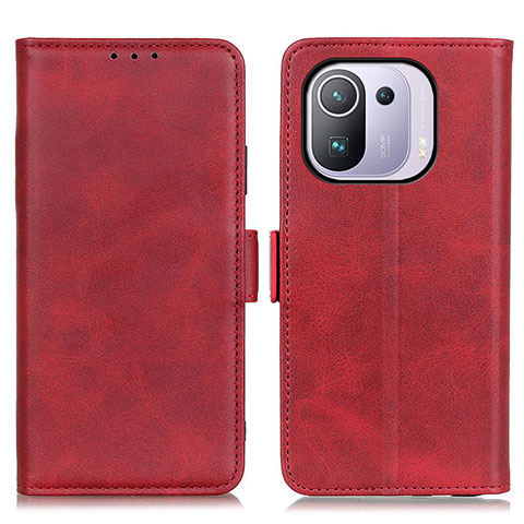 Custodia Portafoglio In Pelle Cover con Supporto M15L per Xiaomi Mi 11 Pro 5G Rosso