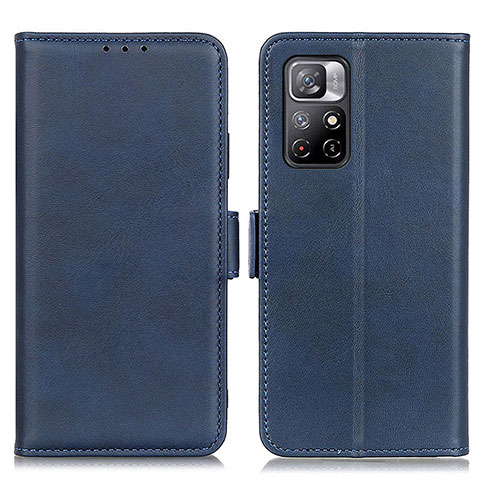 Custodia Portafoglio In Pelle Cover con Supporto M15L per Xiaomi Poco M4 Pro 5G Blu