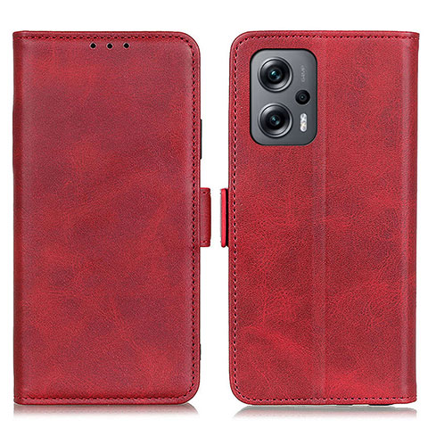 Custodia Portafoglio In Pelle Cover con Supporto M15L per Xiaomi Poco X4 GT 5G Rosso