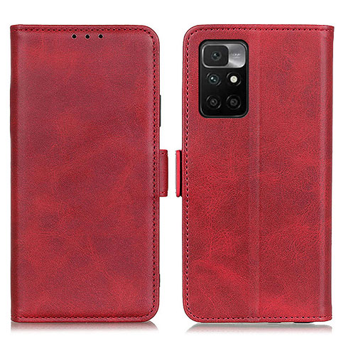 Custodia Portafoglio In Pelle Cover con Supporto M15L per Xiaomi Redmi 10 4G Rosso