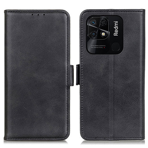 Custodia Portafoglio In Pelle Cover con Supporto M15L per Xiaomi Redmi 10 India Nero