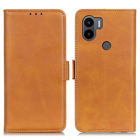 Custodia Portafoglio In Pelle Cover con Supporto M15L per Xiaomi Redmi A1 Plus Marrone Chiaro