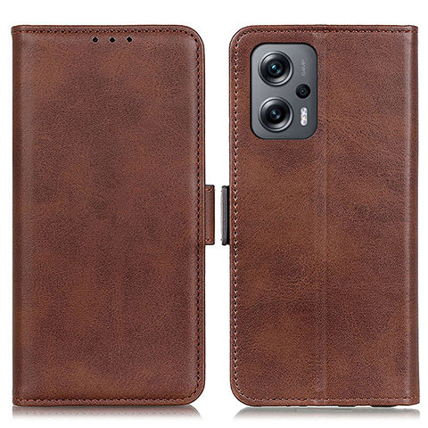 Custodia Portafoglio In Pelle Cover con Supporto M15L per Xiaomi Redmi K50i 5G Marrone