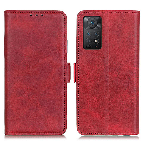 Custodia Portafoglio In Pelle Cover con Supporto M15L per Xiaomi Redmi Note 11 Pro 4G Rosso