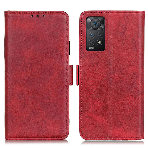 Custodia Portafoglio In Pelle Cover con Supporto M15L per Xiaomi Redmi Note 11 Pro 5G Rosso