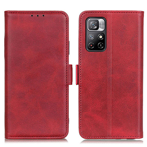 Custodia Portafoglio In Pelle Cover con Supporto M15L per Xiaomi Redmi Note 11T 5G Rosso