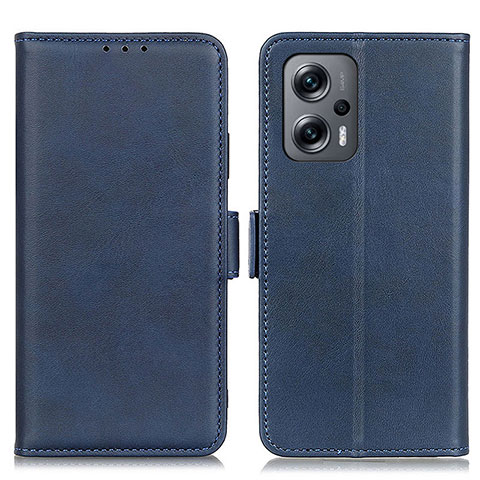 Custodia Portafoglio In Pelle Cover con Supporto M15L per Xiaomi Redmi Note 11T Pro 5G Blu