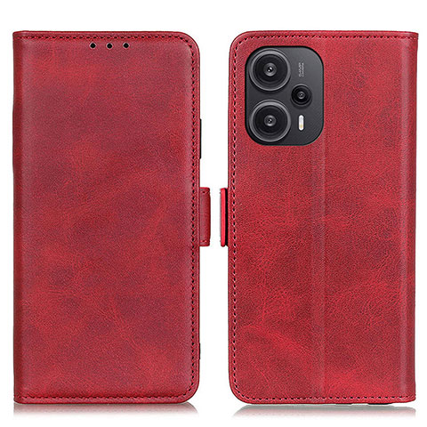 Custodia Portafoglio In Pelle Cover con Supporto M15L per Xiaomi Redmi Note 12 Turbo 5G Rosso