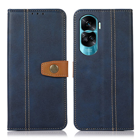 Custodia Portafoglio In Pelle Cover con Supporto M16L per Huawei Honor 90 Lite 5G Blu