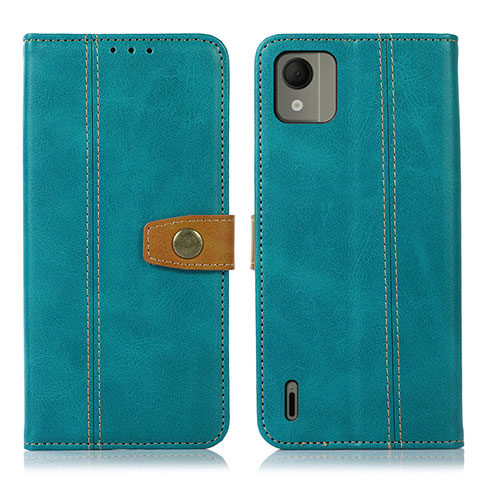 Custodia Portafoglio In Pelle Cover con Supporto M16L per Nokia C110 Verde