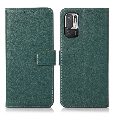 Custodia Portafoglio In Pelle Cover con Supporto M16L per Xiaomi POCO M3 Pro 5G Verde