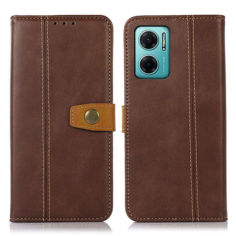 Custodia Portafoglio In Pelle Cover con Supporto M16L per Xiaomi Redmi 10 5G Marrone