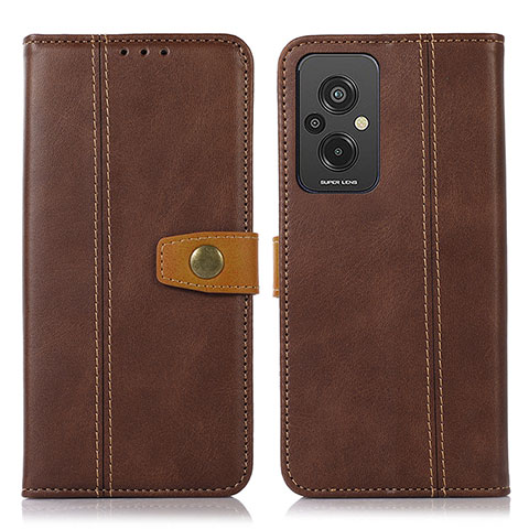 Custodia Portafoglio In Pelle Cover con Supporto M16L per Xiaomi Redmi 11 Prime 4G Marrone