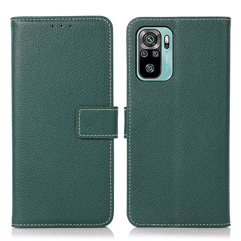 Custodia Portafoglio In Pelle Cover con Supporto M16L per Xiaomi Redmi Note 10S 4G Verde