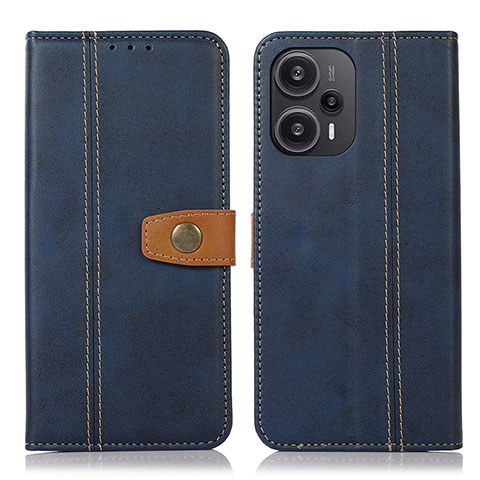 Custodia Portafoglio In Pelle Cover con Supporto M16L per Xiaomi Redmi Note 12 Turbo 5G Blu