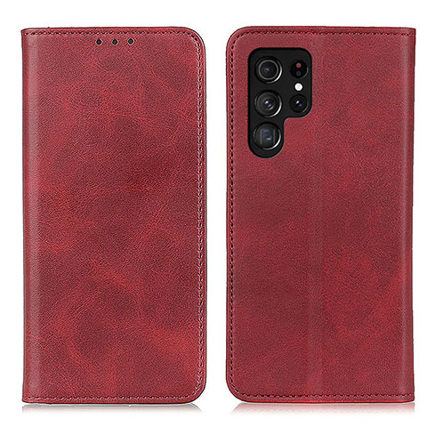 Custodia Portafoglio In Pelle Cover con Supporto M17L per Samsung Galaxy S23 Ultra 5G Rosso