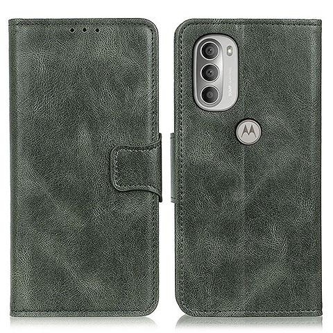 Custodia Portafoglio In Pelle Cover con Supporto M19L per Motorola Moto G51 5G Verde