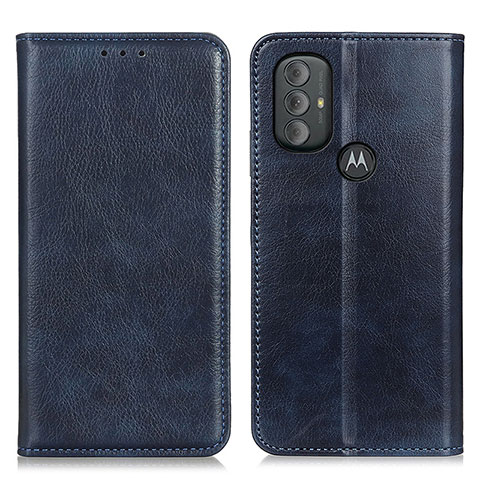 Custodia Portafoglio In Pelle Cover con Supporto N01P per Motorola Moto G Play Gen 2 Blu