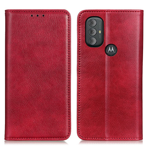 Custodia Portafoglio In Pelle Cover con Supporto N01P per Motorola Moto G Play Gen 2 Rosso