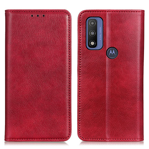 Custodia Portafoglio In Pelle Cover con Supporto N01P per Motorola Moto G Pure Rosso