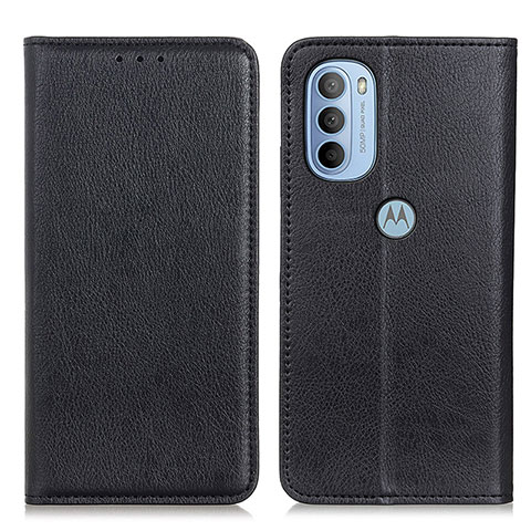 Custodia Portafoglio In Pelle Cover con Supporto N01P per Motorola Moto G31 Nero